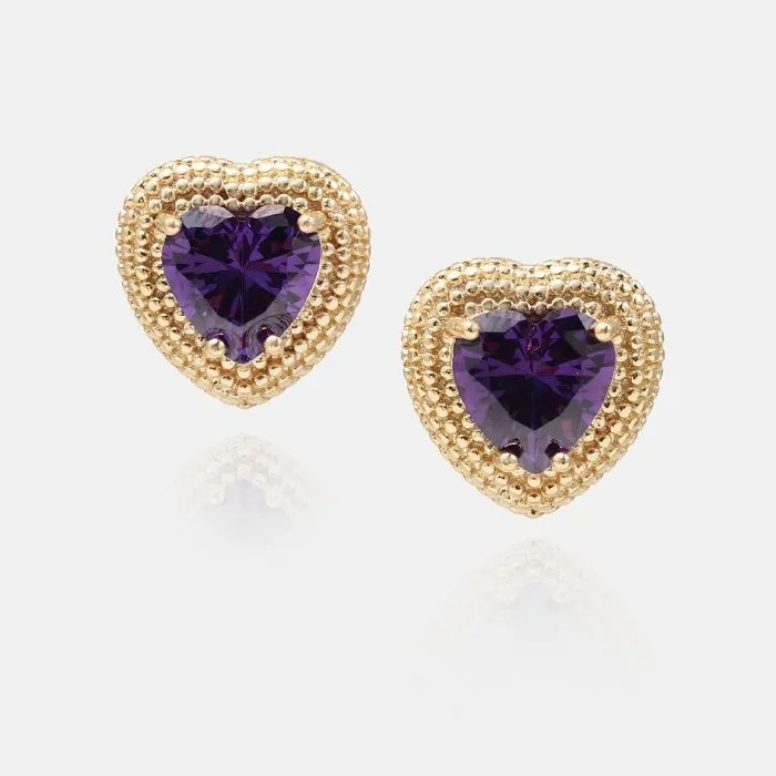 Clustdlws Calon Zircon Ciwbig Amethyst