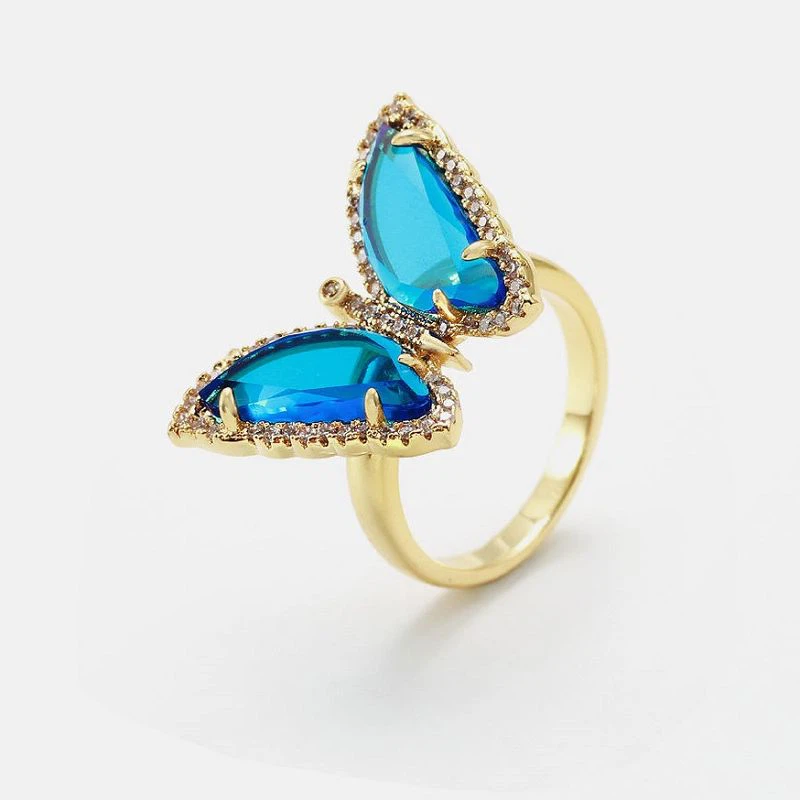 Modrwy Arian Anifeiliaid Glöyn Byw hardd