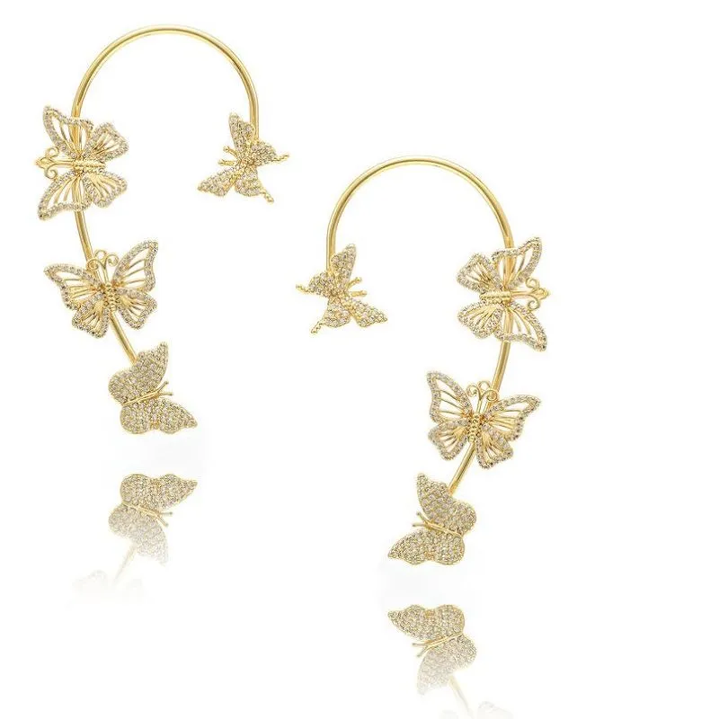 Clustdlws Glöyn Byw Cyff Aur Plated