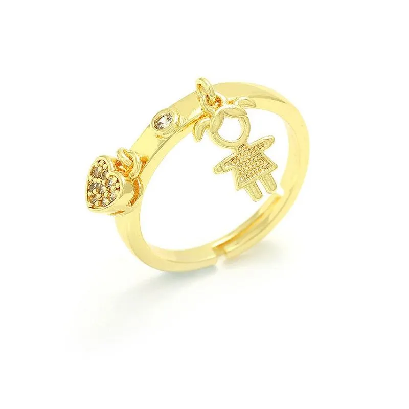 Cute Charm Ymlyniad Ring