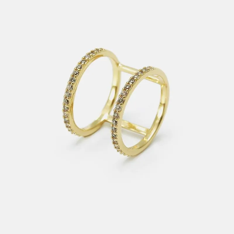 Modrwy Ffasiwn Plated Aur i Ferched