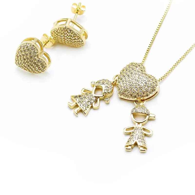 Set Emwaith Calon Plated Aur