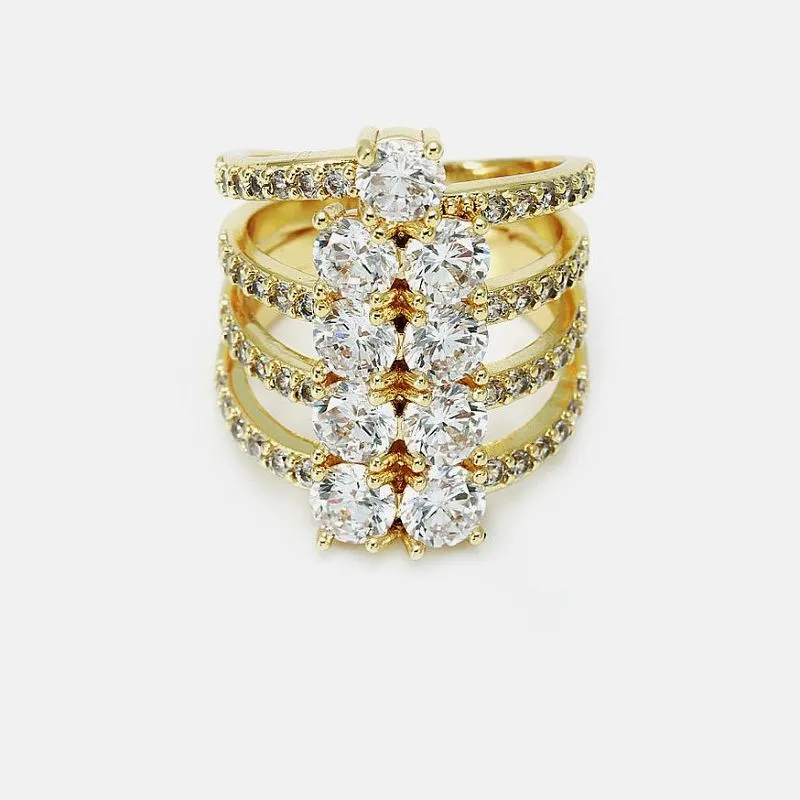 Set Modrwy Ffasiwn Dylunio Moethus