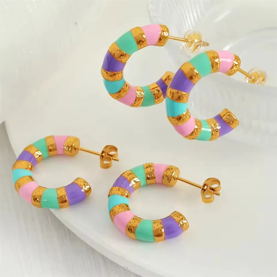 Clustdlysau Diferu Lliwgar Ffrwydrol