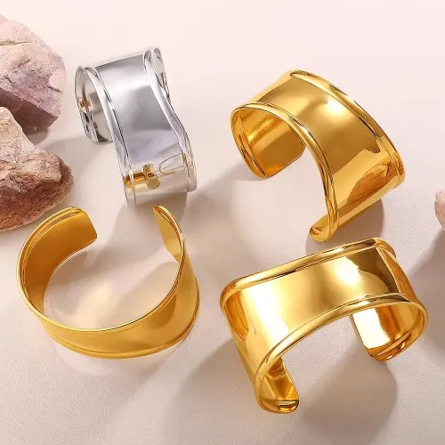 Bangles dur gwrthstaen arddull retro