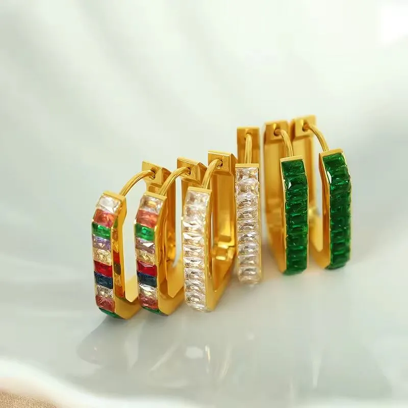 Clustdlysau Geometrig Dur Di-staen